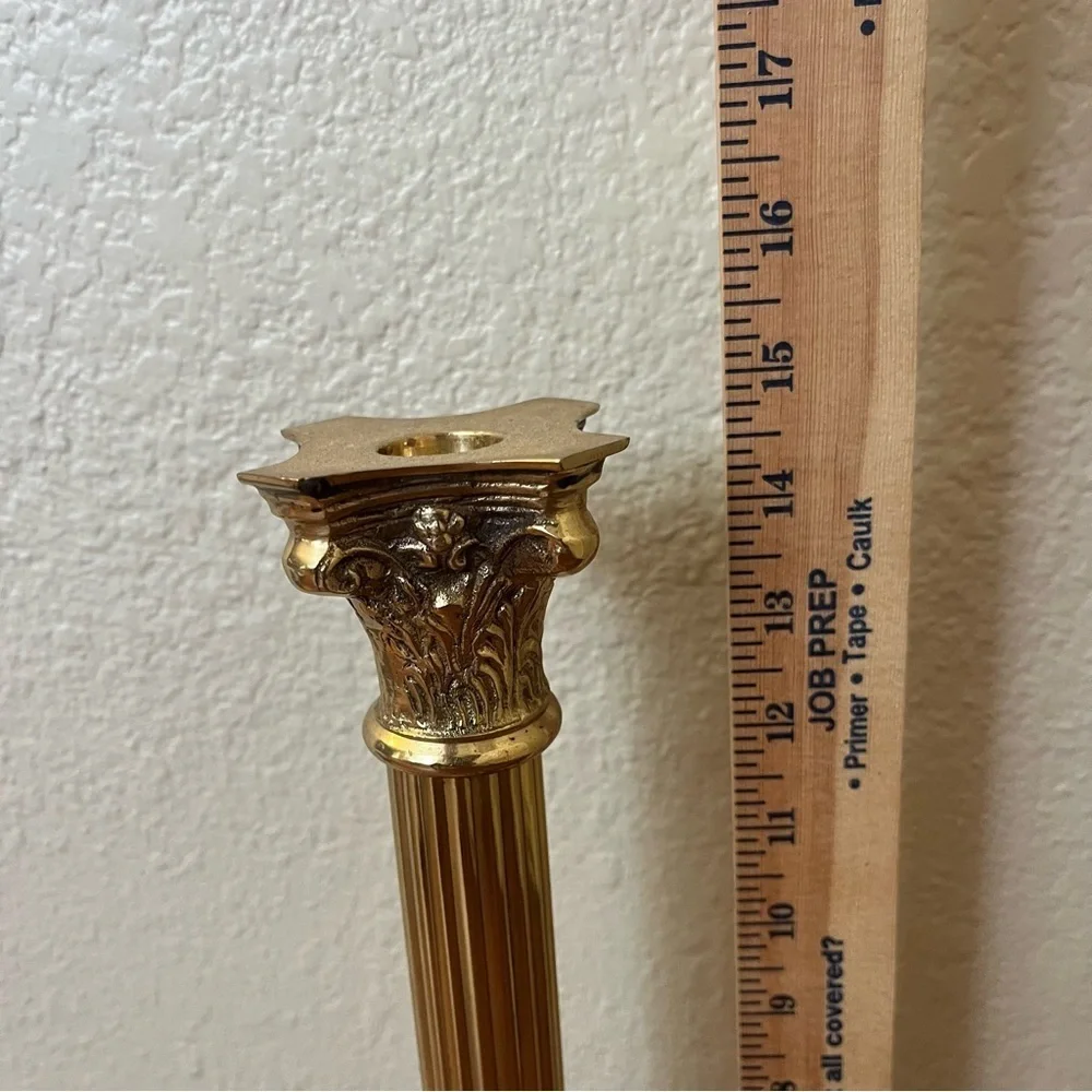Vintage Solid Brass Smithsonian Candle Holder
